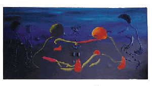 Lovers knitting